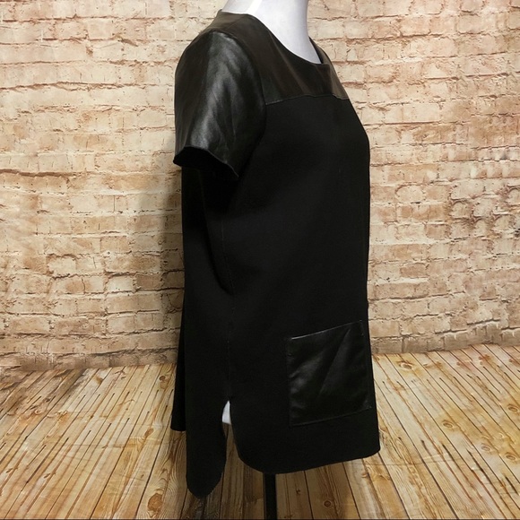 Ann Taylor Faux-Leather Trimmed Tunic - Picture 3 of 8